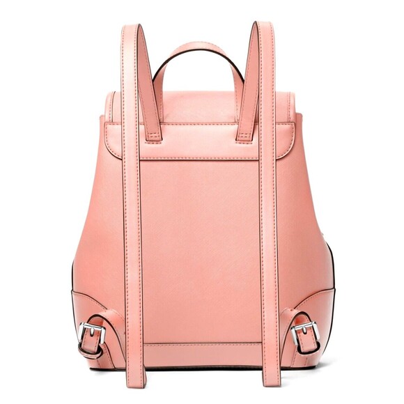 New Michael Kors Harrison Medium Flap Saffiano Leather Backpack Pink - Picture 3 of 4